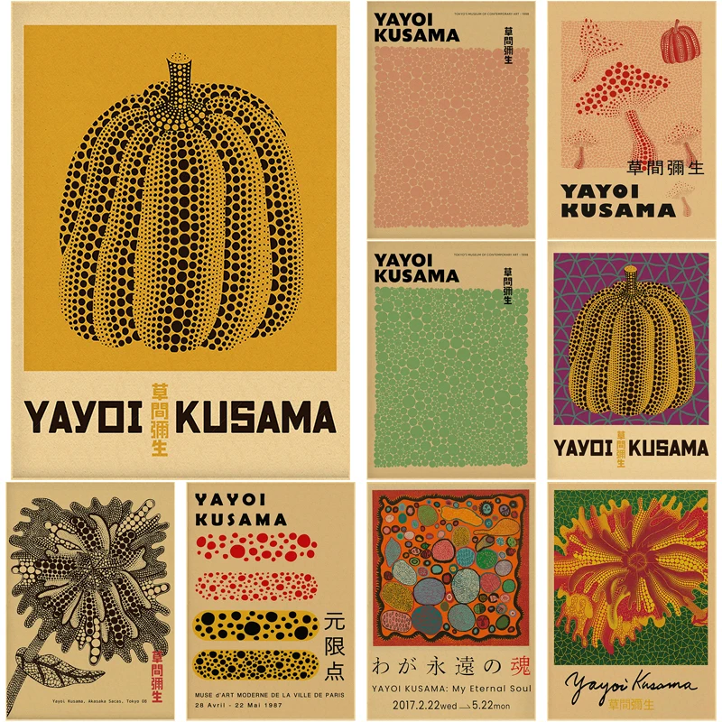 Vintage Fashion Wallpaper - Póster de exposición de Yayoi Kusama,