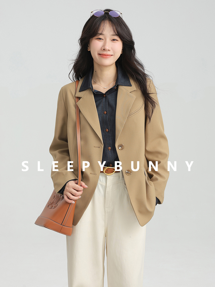 Retro Vintage Korean Fashion - Chaqueta Blazer holgada Vintage elegante para