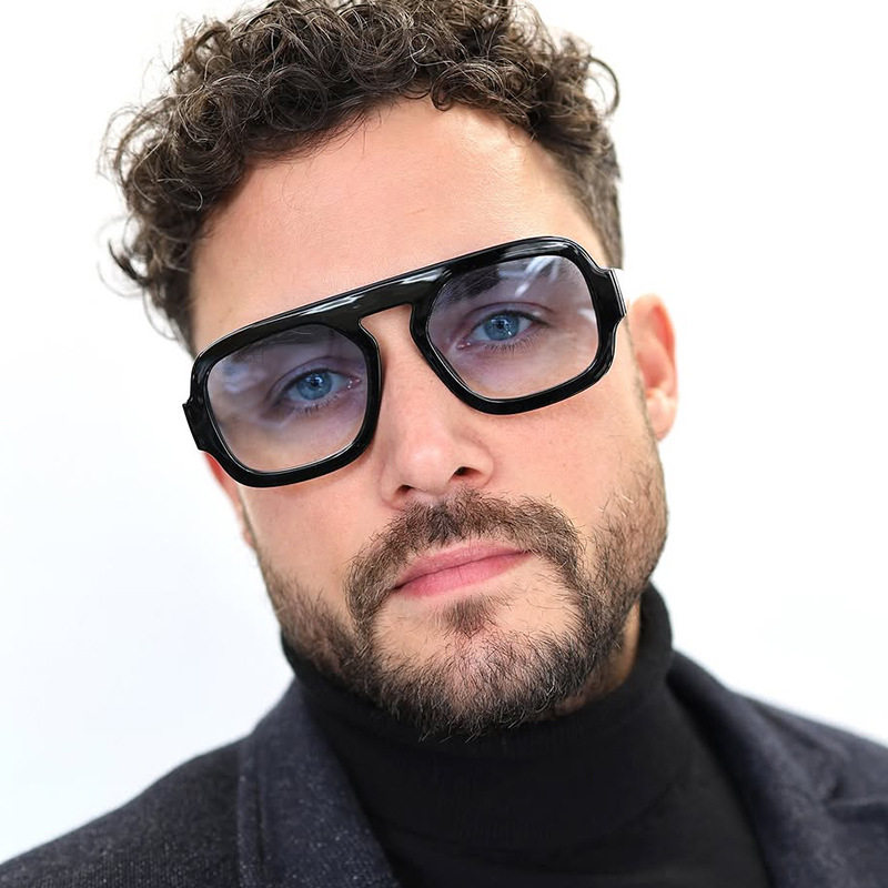 Vintage Fashion De - Gafas de sol cuadradas de montura