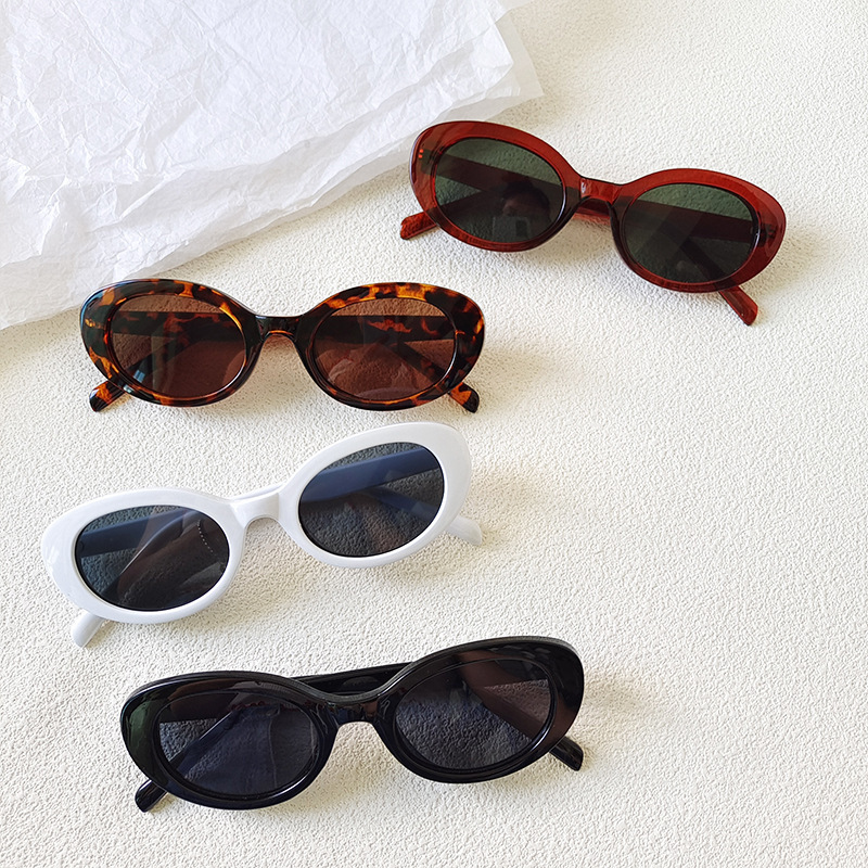 Vintage Fashion Girl - Gafas de Sol Ovaladas Pequeñas Vintage