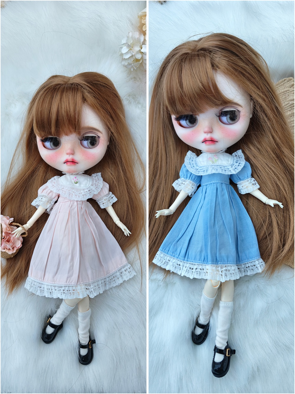 Vintage Fashion Dolls - Ropa para Muñecas Blythe, Vestido Vintage