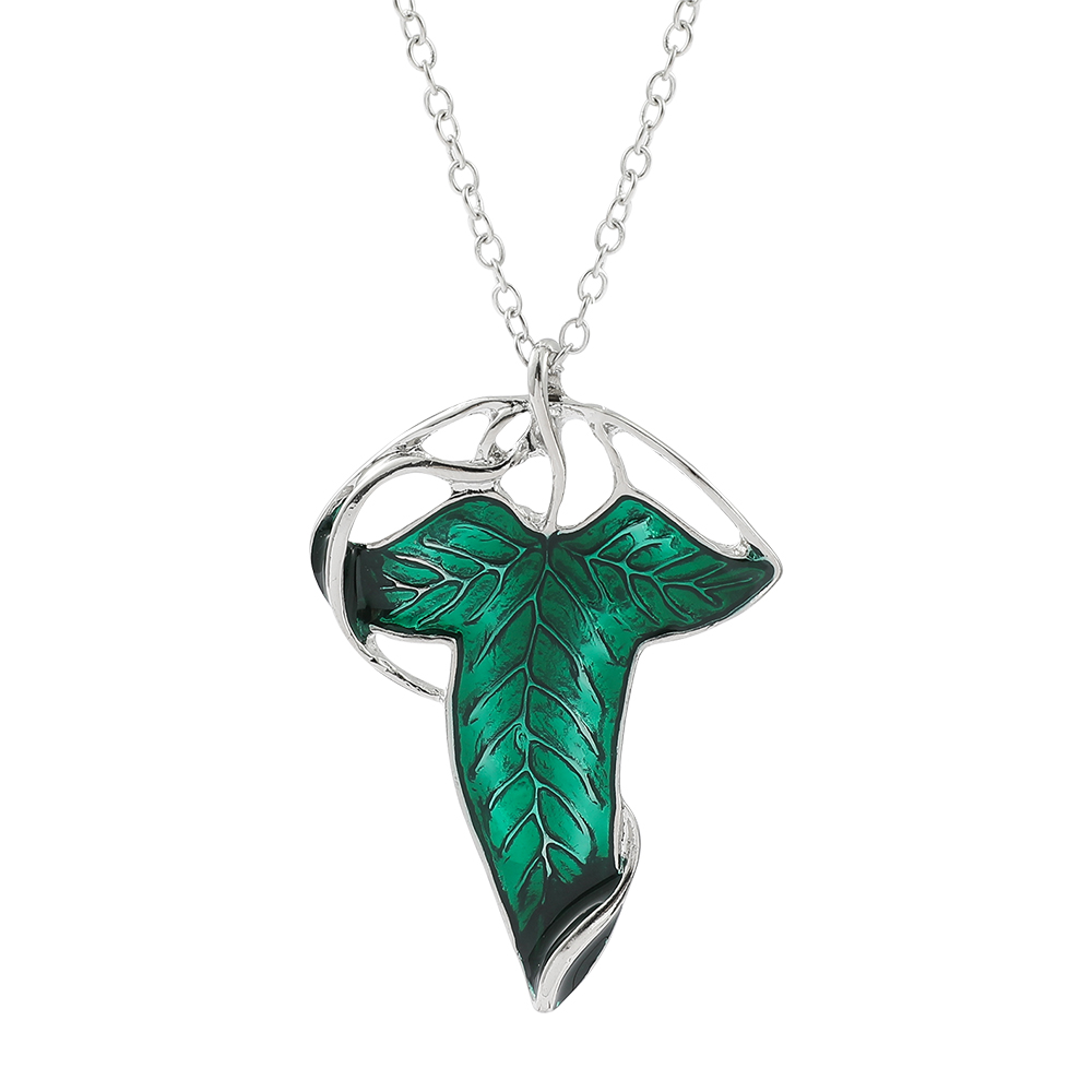 Vintage Fashion Jewelry Necklaces - Collar con Colgante de Hoja Verde