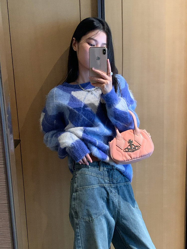 Suéter a cuadros de moda corea - Retro Vintage Korean Fashion reseña y precio