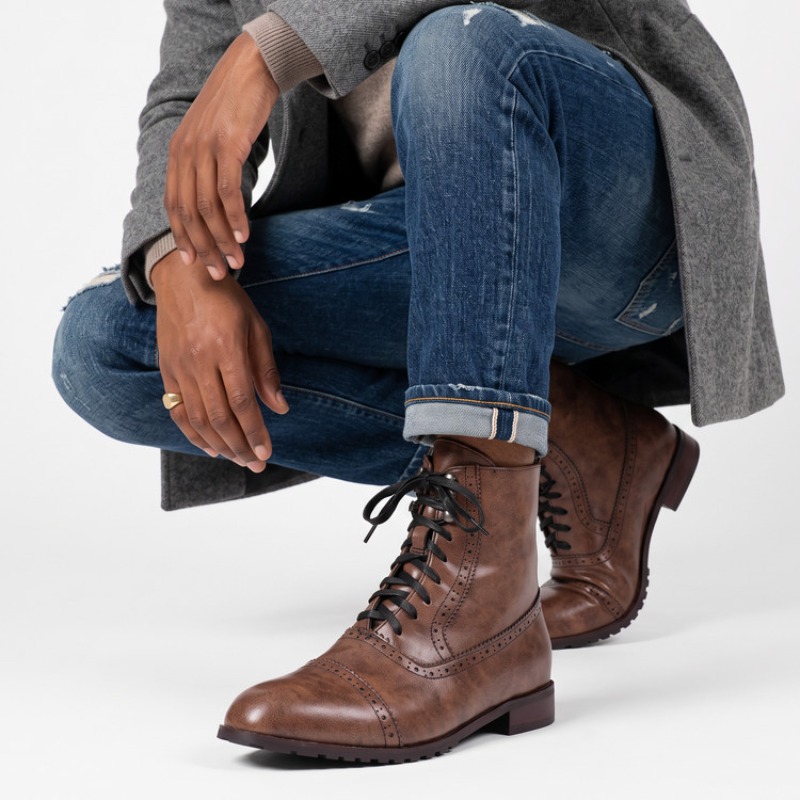 Botines de cuero retro con cor - Vintage Fashion Rome reseña y precio