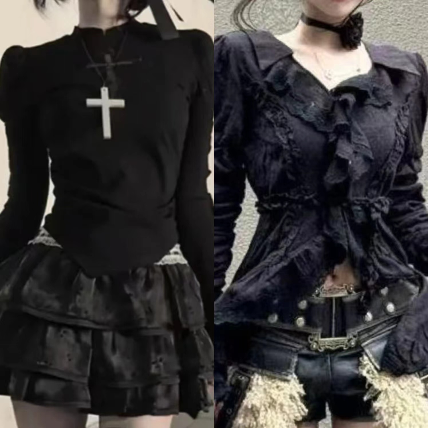 Camisas cortas de encaje sin m - Retro Vintage Korean Fashion reseña y precio