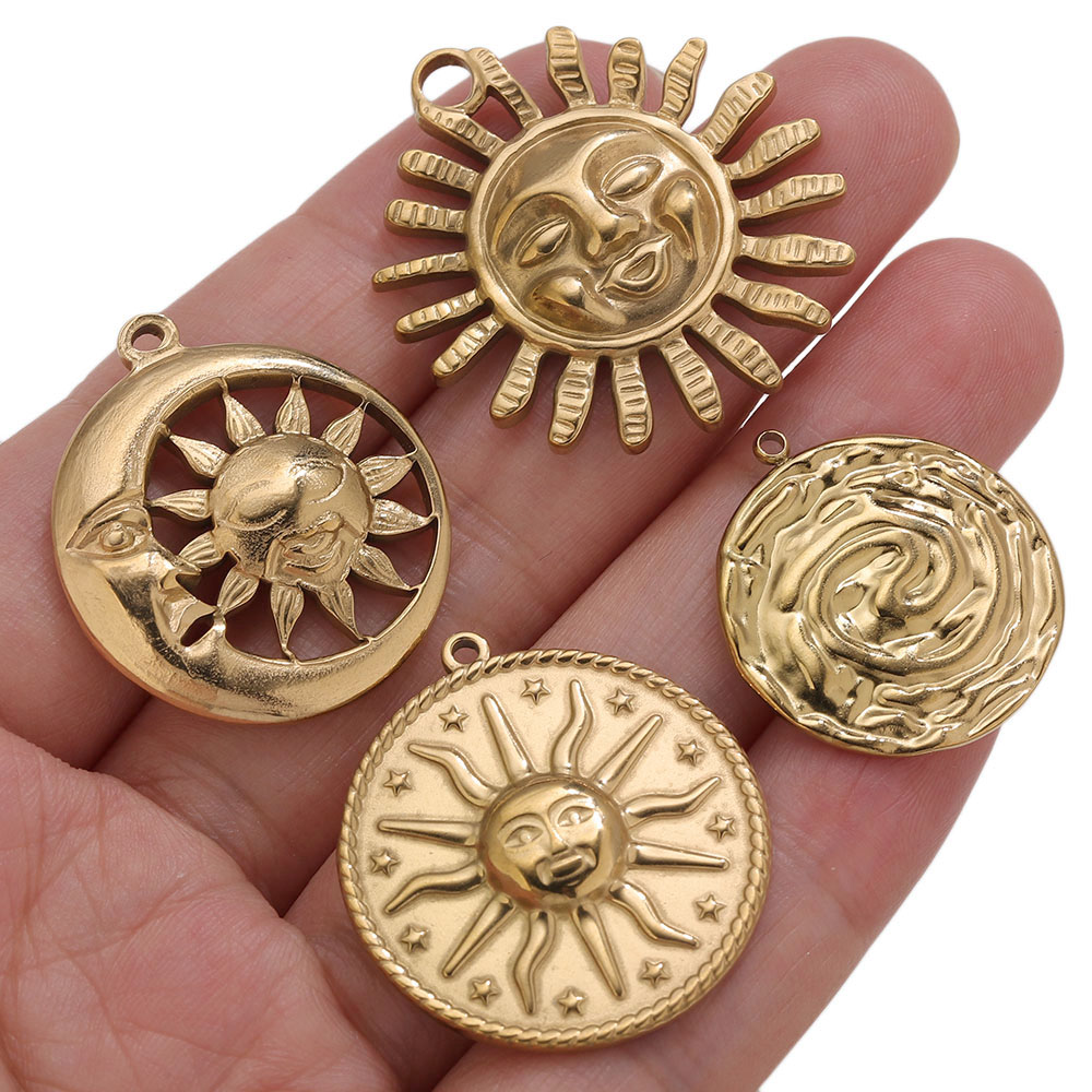 5 piezas de dijes de sol redon - Vintage Fashion Jewelry Necklaces reseña y precio