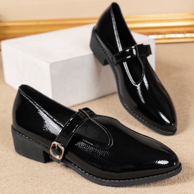 Zapatos de tacón grueso con co - Vintage Fashion Rome reseña y precio