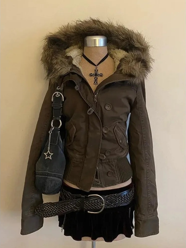 Parkas y Abrigos de Piel Sinté - Retro Vintage Korean Fashion reseña y precio