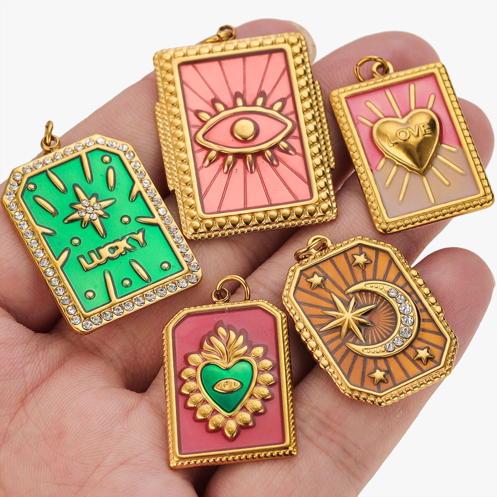2 piezas de dijes de acero ino - Vintage Fashion Jewelry Necklaces reseña y precio